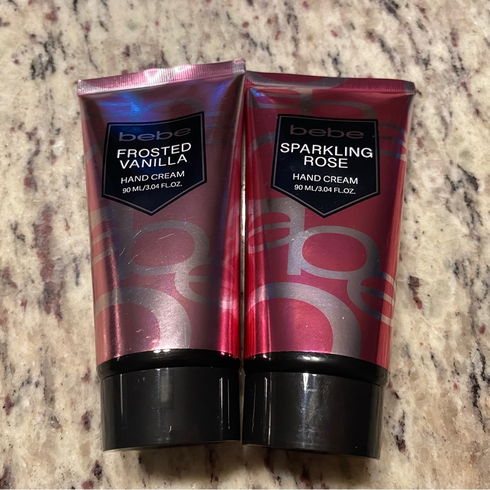 Bebe lotion set frosted vanilla sparkling rose 3.04 fl oz new beauty hand cream